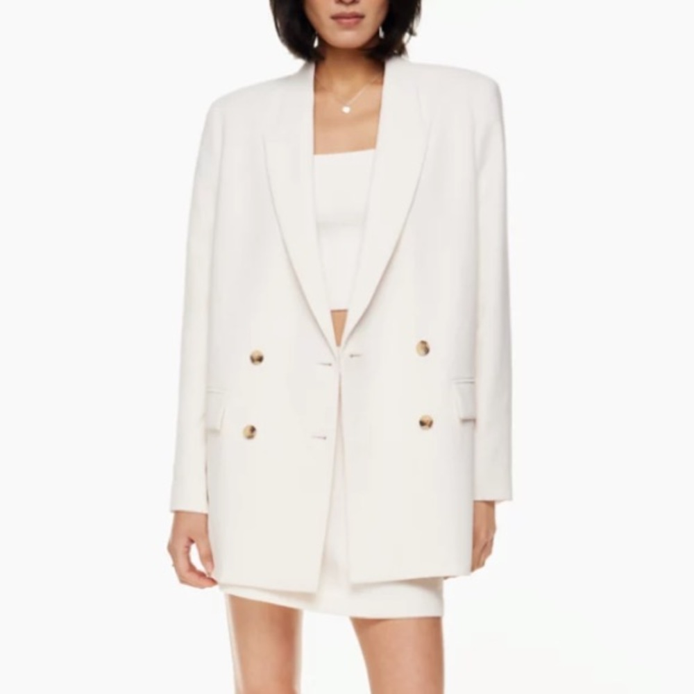 NWOT Babaton Cross Breath Cream Blazer Size 6
